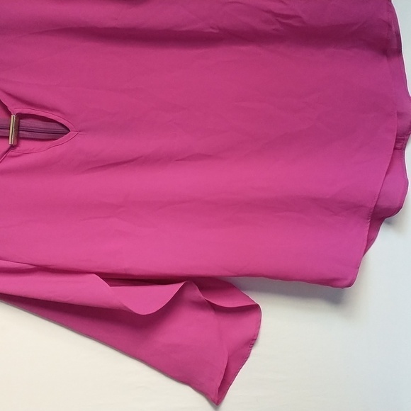 CKLass Business Casual Flutter Sleeve Dress Blouse Work Office Top Size Large - Picture 4 of 6